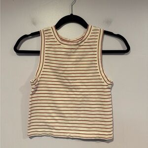 Intimately‎ Free People white and red stripe stretchy tank top